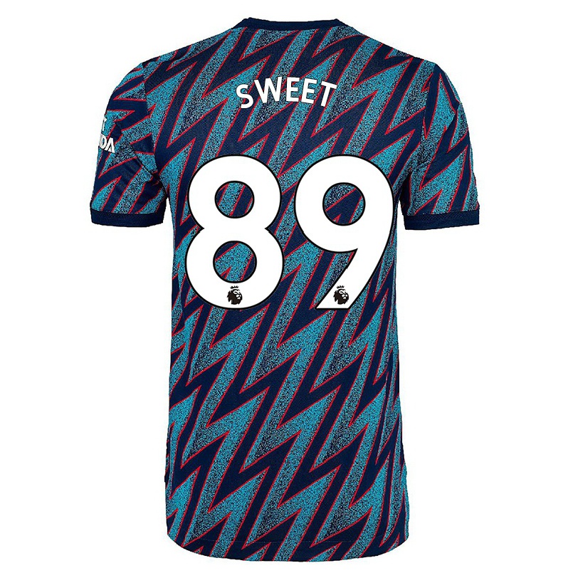 Hombre Fútbol Camiseta James Sweet #89 Azul Negro 3ª Equipación 2021/22 La Camisa Chile