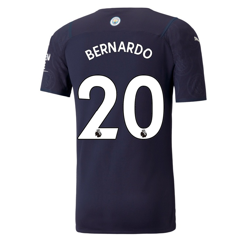 Hombre Fútbol Camiseta Bernardo Silva #20 Azul Oscuro 3ª Equipación 2021/22 La Camisa Chile