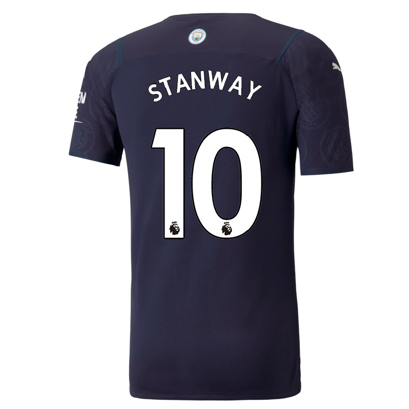 Hombre Fútbol Camiseta Georgia Stanway #10 Azul Oscuro 3ª Equipación 2021/22 La Camisa Chile