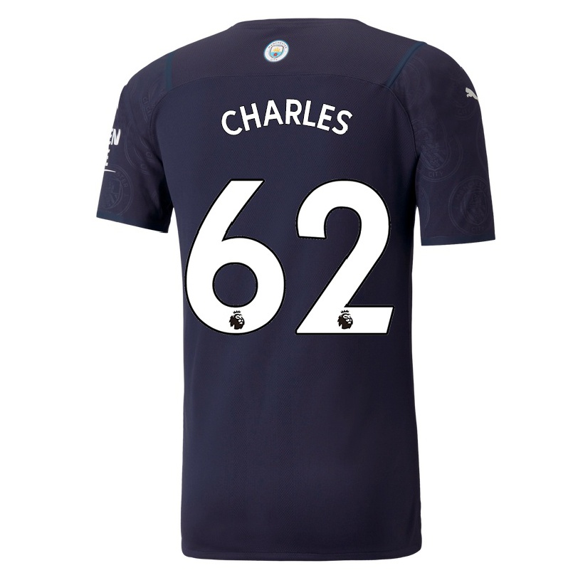 Hombre Fútbol Camiseta Shea Charles #62 Azul Oscuro 3ª Equipación 2021/22 La Camisa Chile