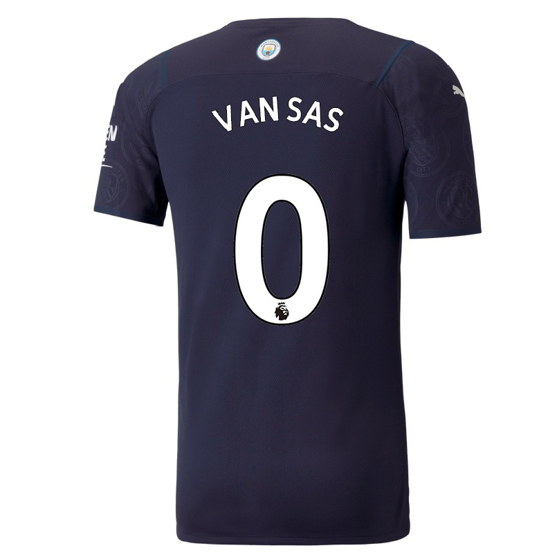 Hombre Fútbol Camiseta Mikki Van Sas #0 Azul Oscuro 3ª Equipación 2021/22 La Camisa Chile