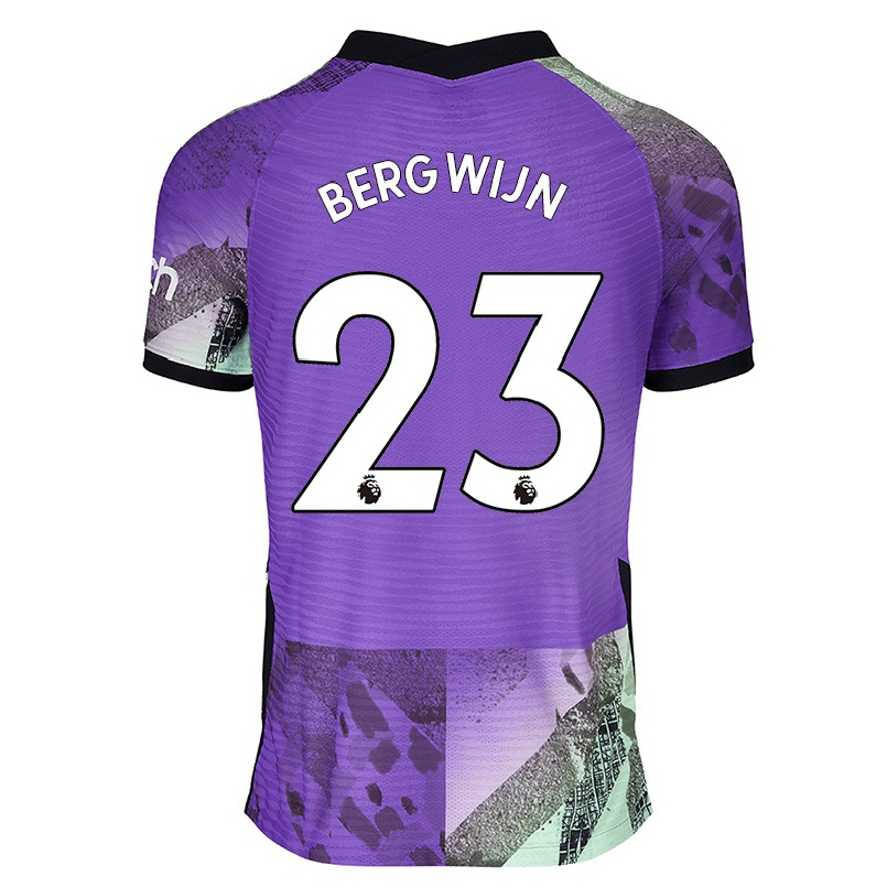 Hombre Fútbol Camiseta Steven Bergwijn #23 Violeta 3ª Equipación 2021/22 La Camisa Chile