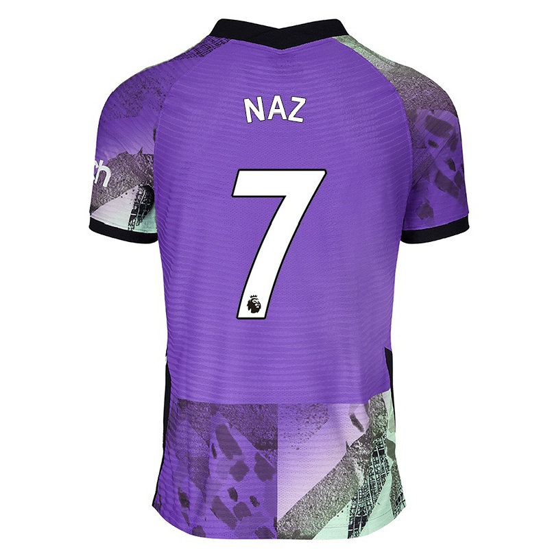 Hombre Fútbol Camiseta Jessica Naz #7 Violeta 3ª Equipación 2021/22 La Camisa Chile