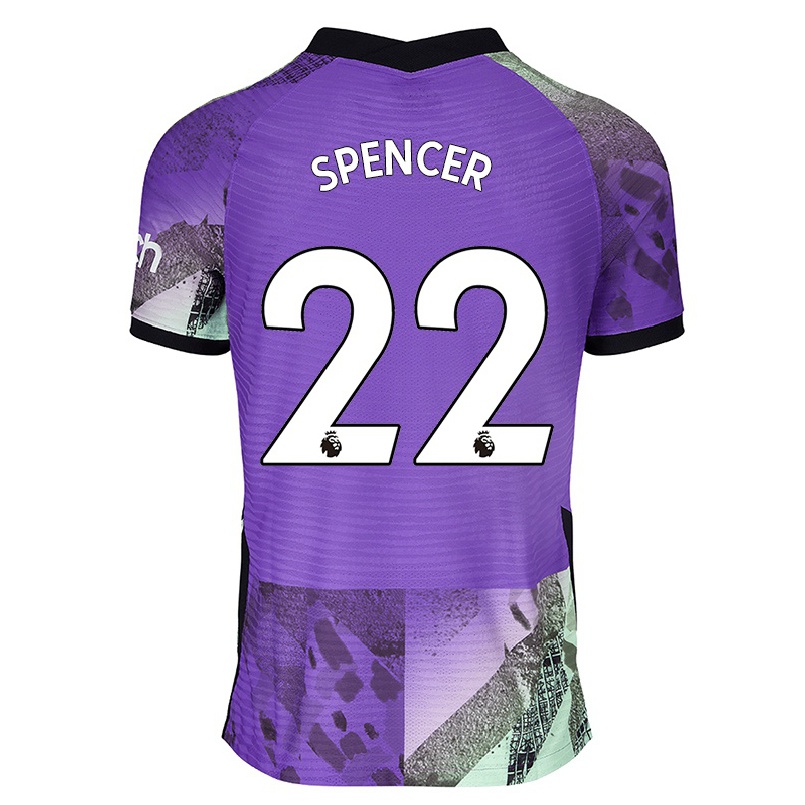 Hombre Fútbol Camiseta Rebecca Spencer #22 Violeta 3ª Equipación 2021/22 La Camisa Chile