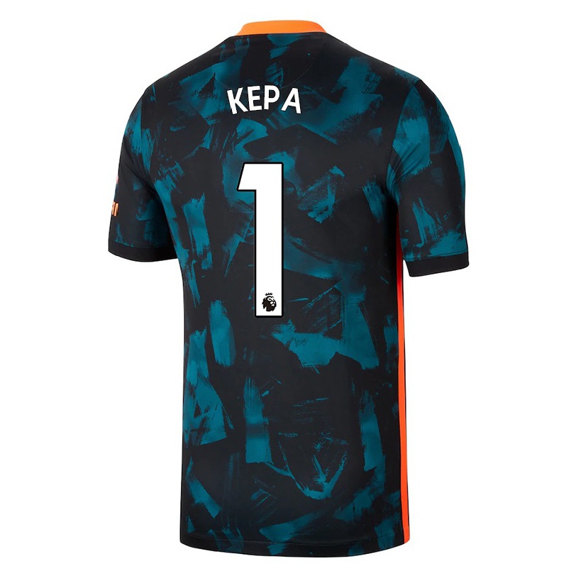 Hombre Fútbol Camiseta Kepa Arrizabalaga #1 Azul Oscuro 3ª Equipación 2021/22 La Camisa Chile