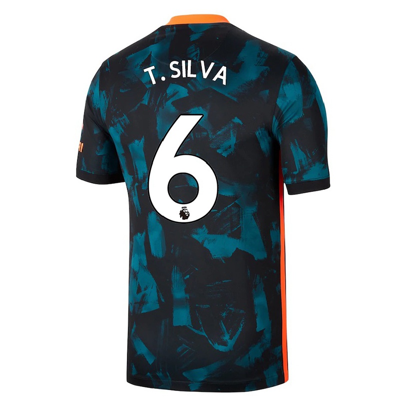 Hombre Fútbol Camiseta Thiago Silva #6 Azul Oscuro 3ª Equipación 2021/22 La Camisa Chile
