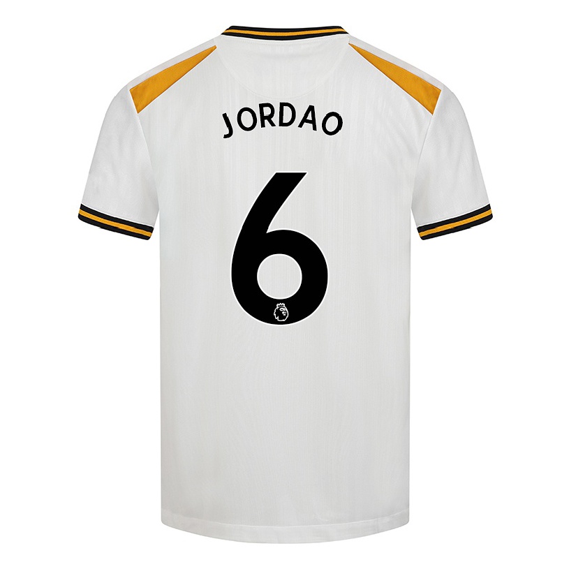 Hombre Fútbol Camiseta Bruno Jordao #6 Blanco Amarillo 3ª Equipación 2021/22 La Camisa Chile