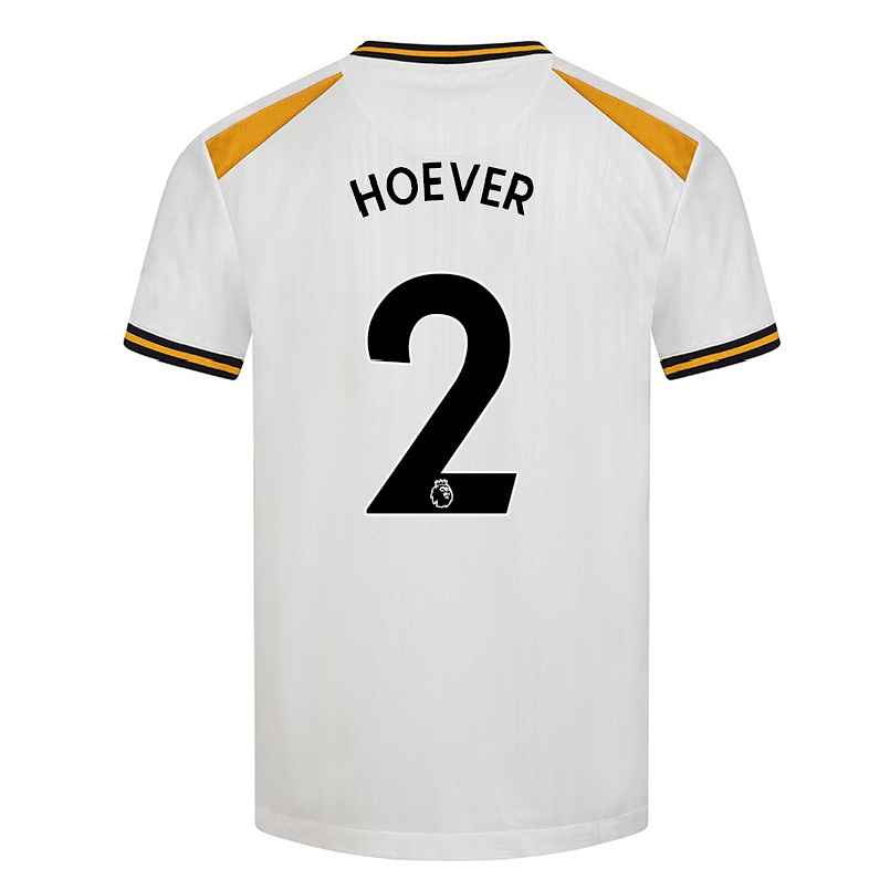 Hombre Fútbol Camiseta Ki-jana Hoever #2 Blanco Amarillo 3ª Equipación 2021/22 La Camisa Chile