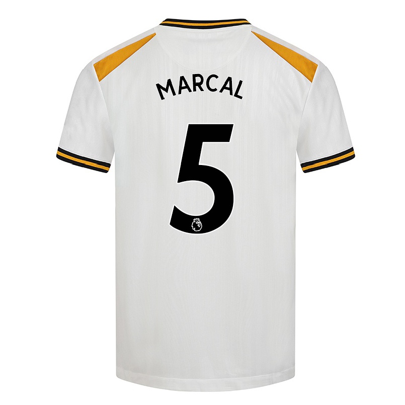 Hombre Fútbol Camiseta Marcal #5 Blanco Amarillo 3ª Equipación 2021/22 La Camisa Chile