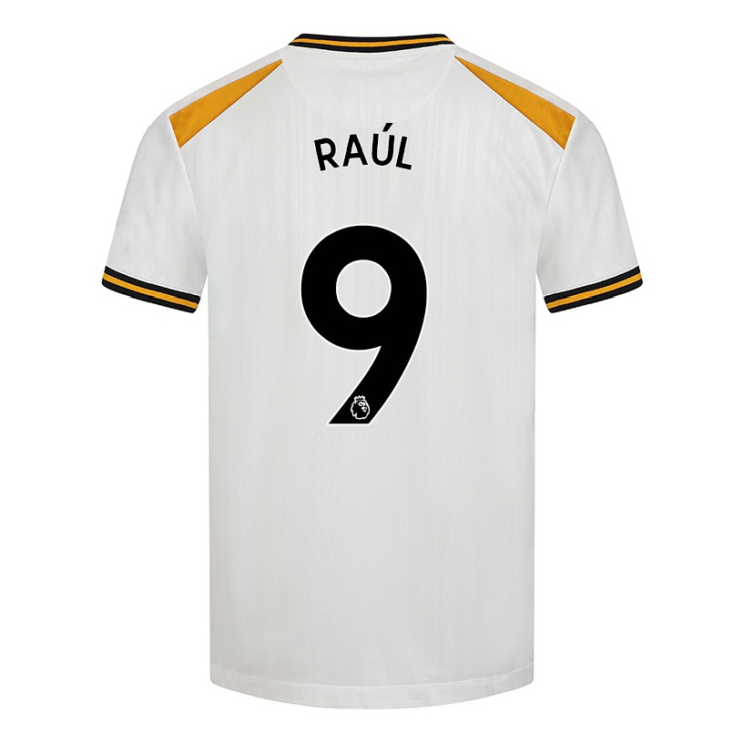 Hombre Fútbol Camiseta Raul Jimenez #9 Blanco Amarillo 3ª Equipación 2021/22 La Camisa Chile