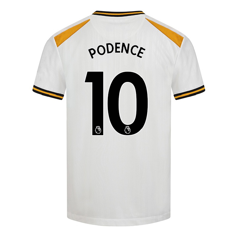 Hombre Fútbol Camiseta Daniel Podence #10 Blanco Amarillo 3ª Equipación 2021/22 La Camisa Chile