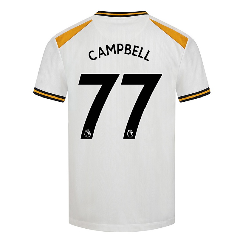Hombre Fútbol Camiseta Chem Campbell #77 Blanco Amarillo 3ª Equipación 2021/22 La Camisa Chile