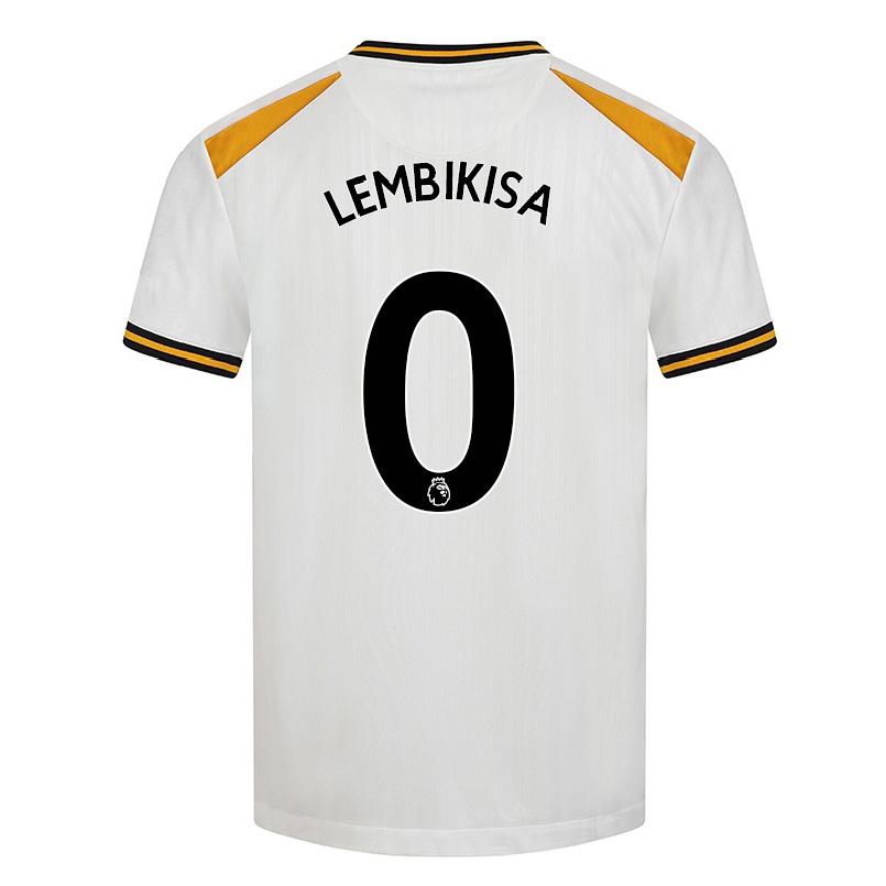 Hombre Fútbol Camiseta Dexter Lembikisa #0 Blanco Amarillo 3ª Equipación 2021/22 La Camisa Chile