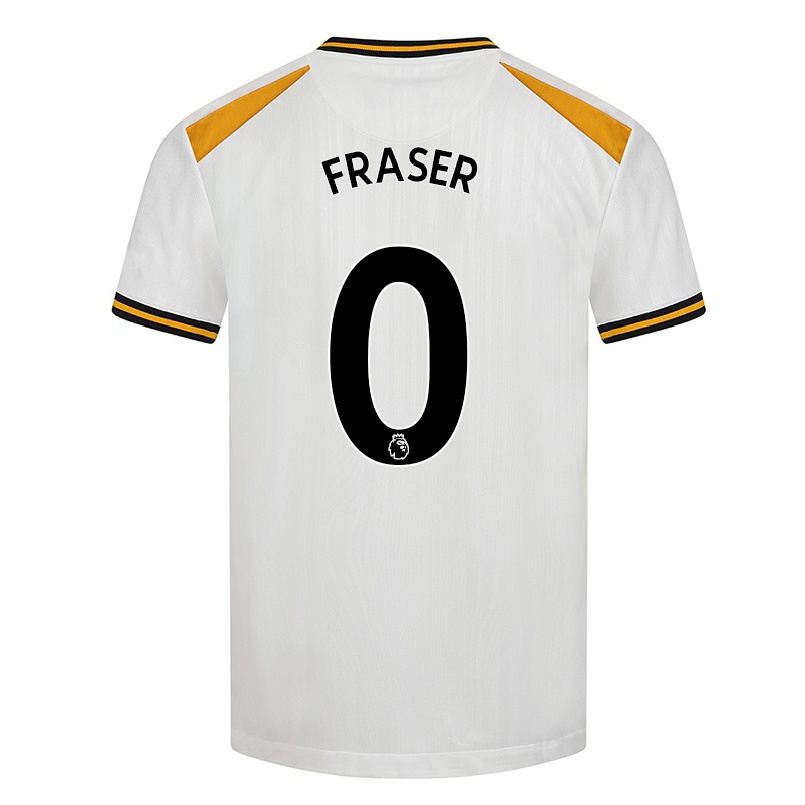Hombre Fútbol Camiseta Nathan Fraser #0 Blanco Amarillo 3ª Equipación 2021/22 La Camisa Chile