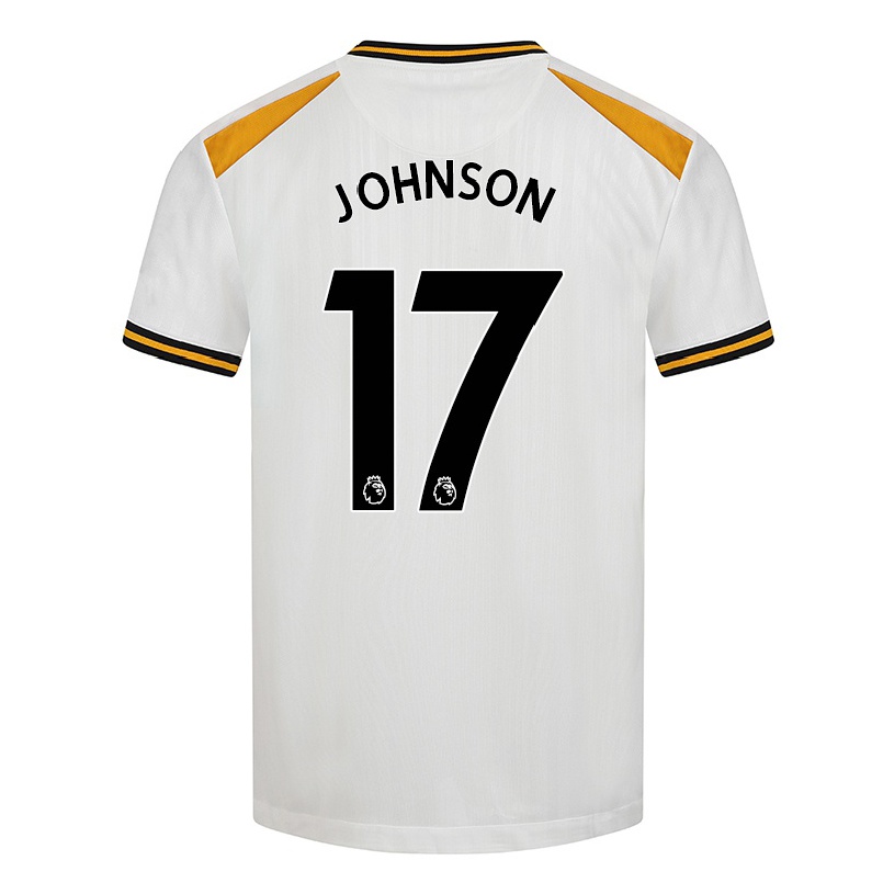 Hombre Fútbol Camiseta Katie Johnson #17 Blanco Amarillo 3ª Equipación 2021/22 La Camisa Chile
