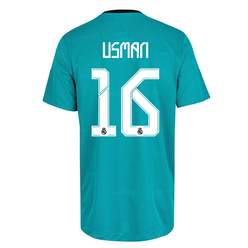 Hombre Fútbol Camiseta Garuba Usman #16 Verde Claro 3ª Equipación 2021/22 La Camisa Chile