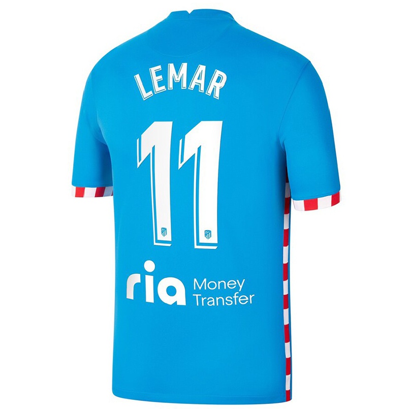 Hombre Fútbol Camiseta Thomas Lemar #11 Azul 3ª Equipación 2021/22 La Camisa Chile