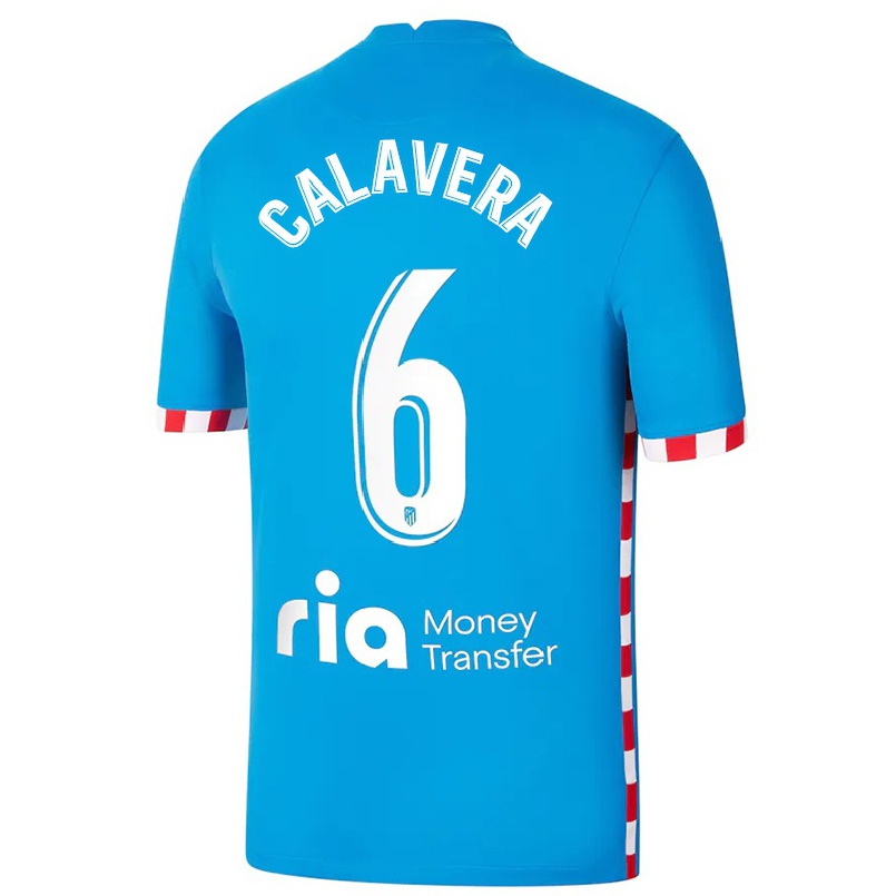 Hombre Fútbol Camiseta Josep Calavera #6 Azul 3ª Equipación 2021/22 La Camisa Chile