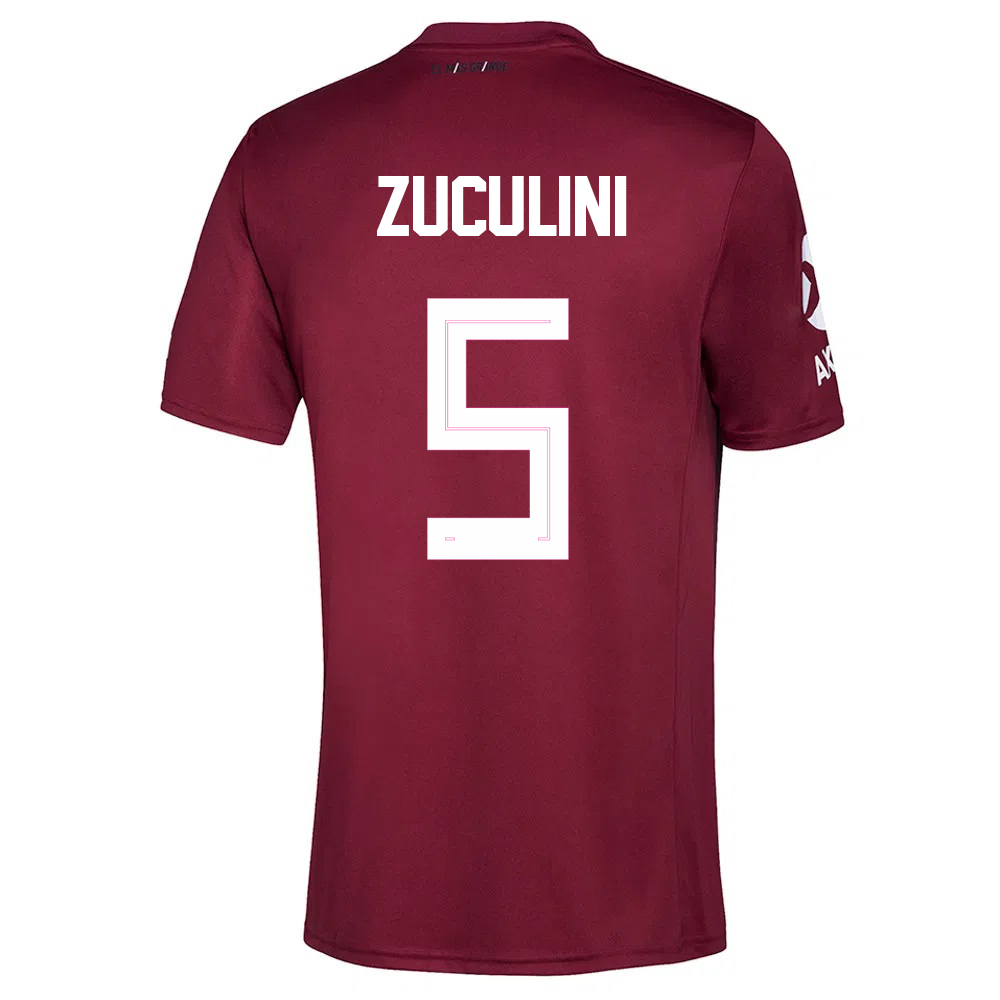 Hombre Fútbol Camiseta Bruno Zuculini #5 2ª Equipación Borgoña 2020/21 La Camisa Chile