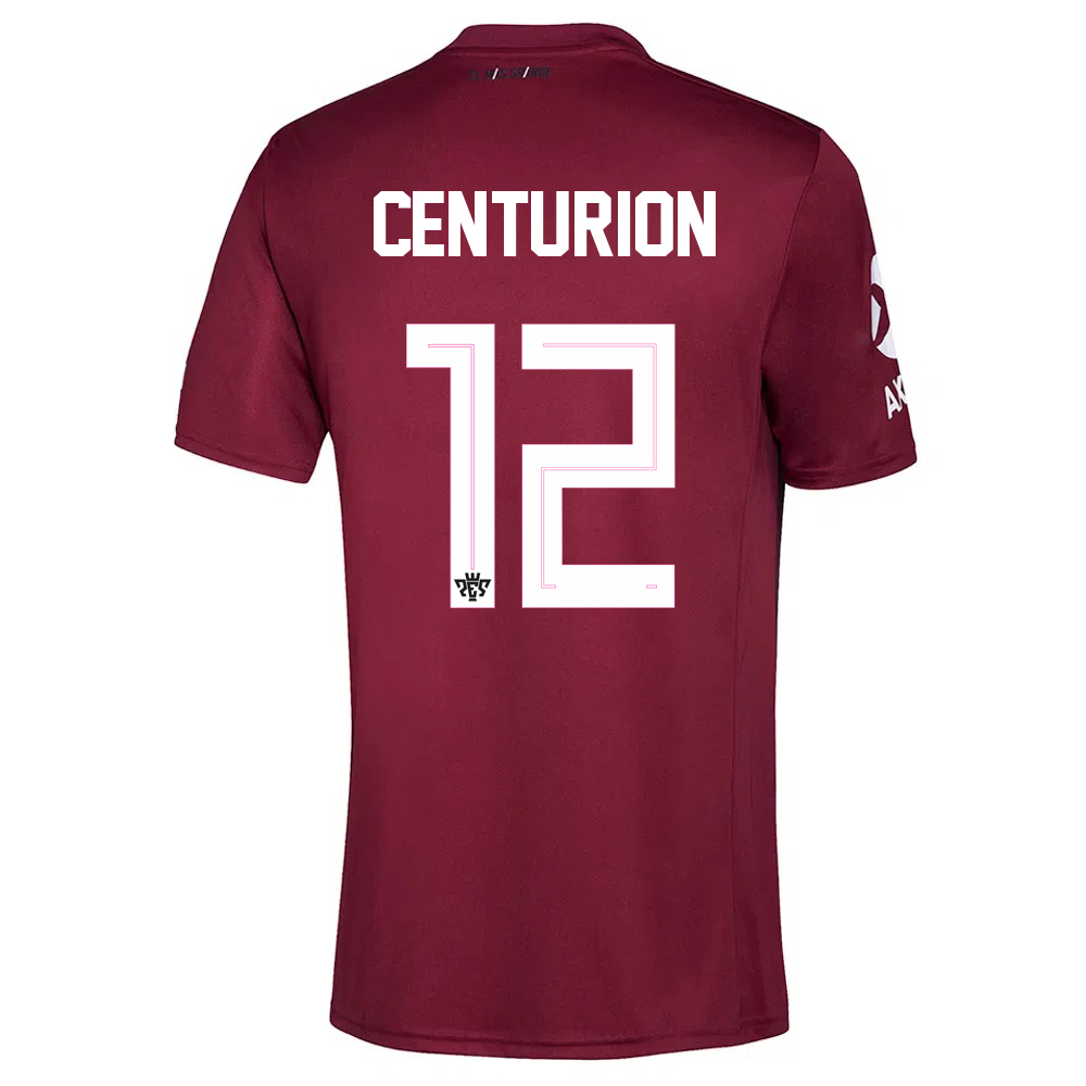 Hombre Fútbol Camiseta Ezequiel Centurion #12 2ª Equipación Borgoña 2020/21 La Camisa Chile