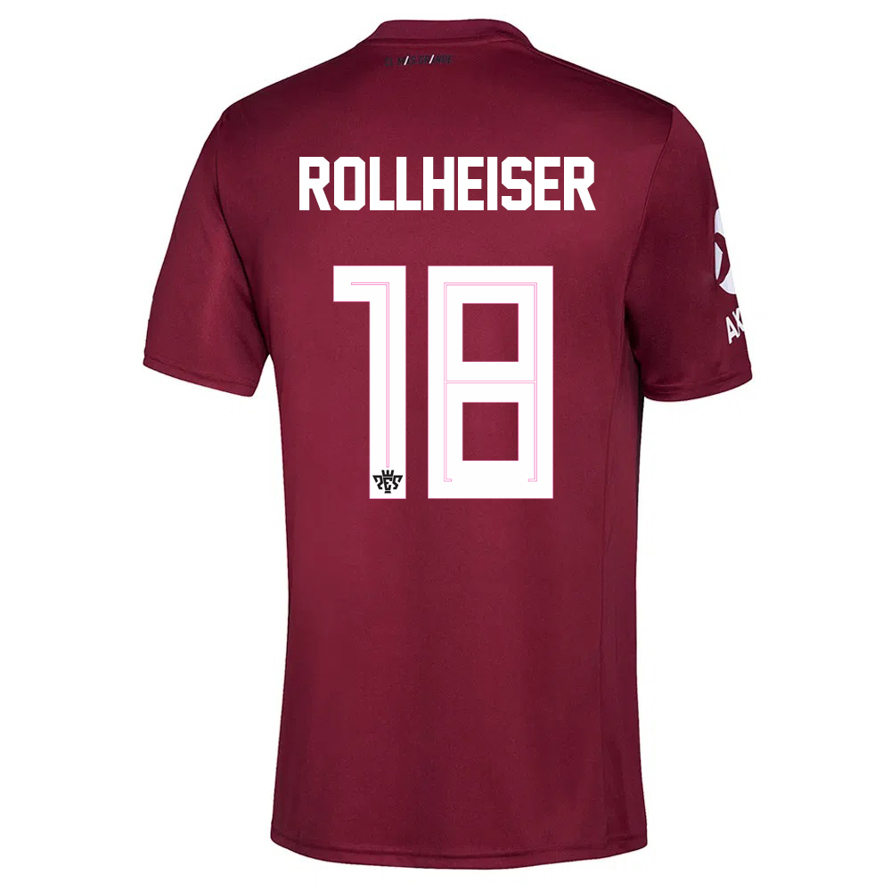 Hombre Fútbol Camiseta Benjamin Rollheiser #18 2ª Equipación Borgoña 2020/21 La Camisa Chile