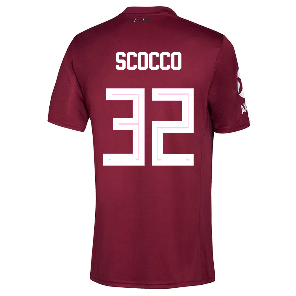 Hombre Fútbol Camiseta Ignacio Scocco #32 2ª Equipación Borgoña 2020/21 La Camisa Chile