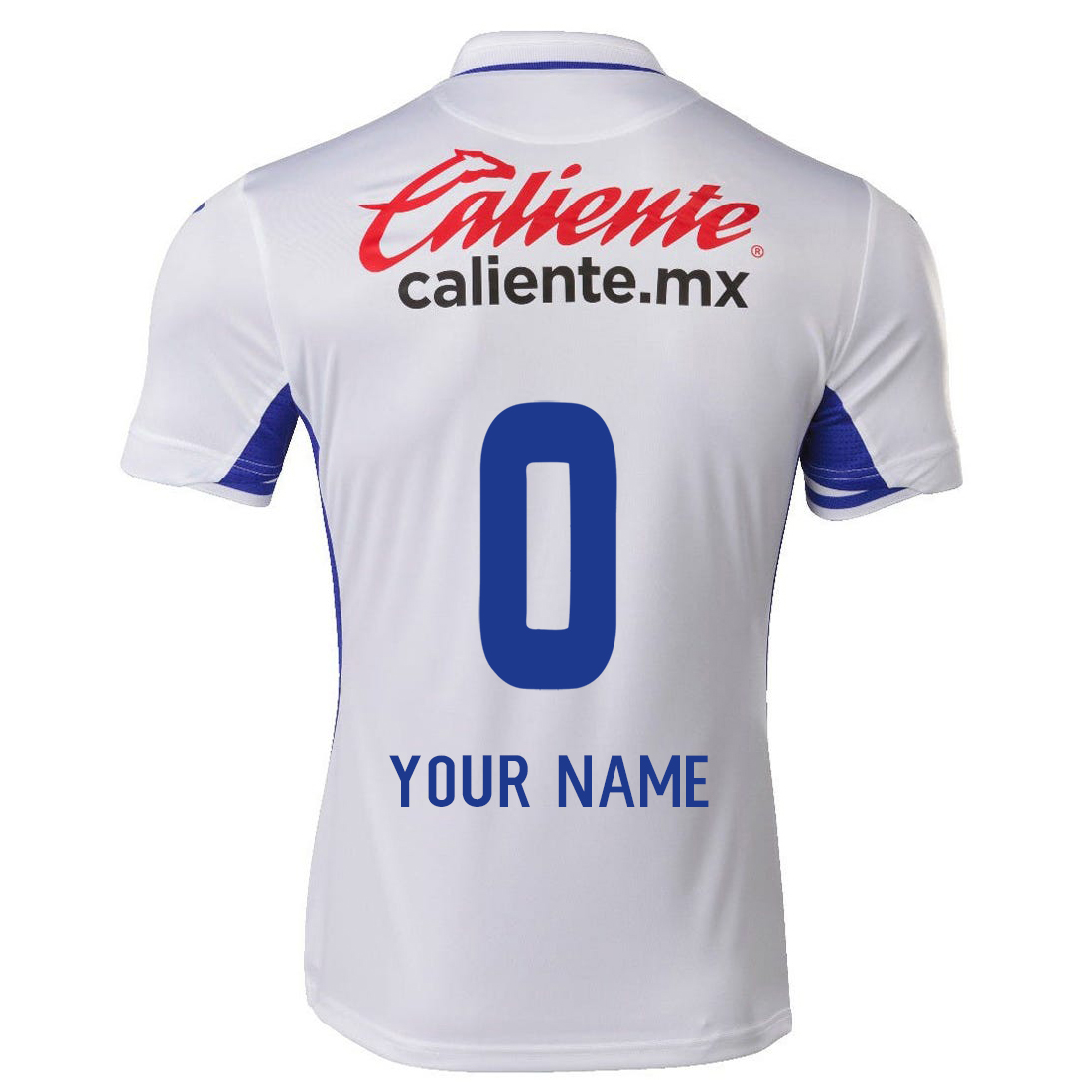 Hombre Fútbol Camiseta Tu Nombre #0 2ª Equipación Blanco Azul 2020/21 La Camisa Chile