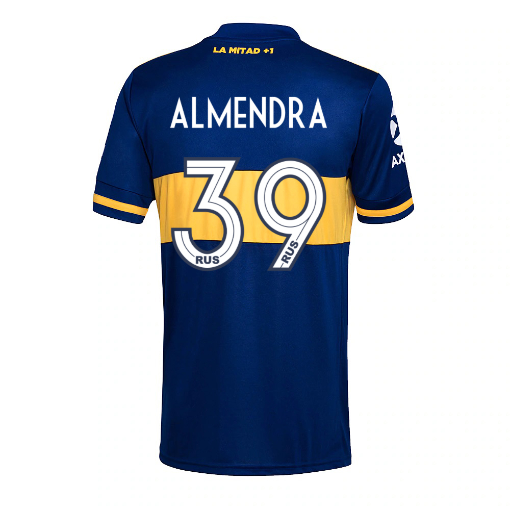 Hombre Fútbol Camiseta Agustin Almendra #39 1ª Equipación Azul Real 2020/21 La Camisa Chile