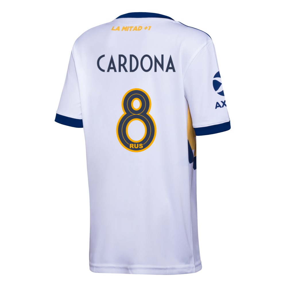 Hombre Fútbol Camiseta Edwin Cardona #8 2ª Equipación Blanco 2020/21 La Camisa Chile