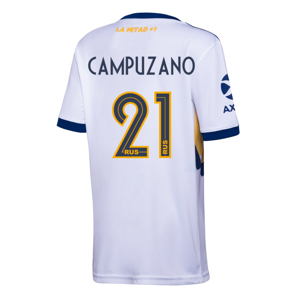 Hombre Fútbol Camiseta Jorman Campuzano #21 2ª Equipación Blanco 2020/21 La Camisa Chile
