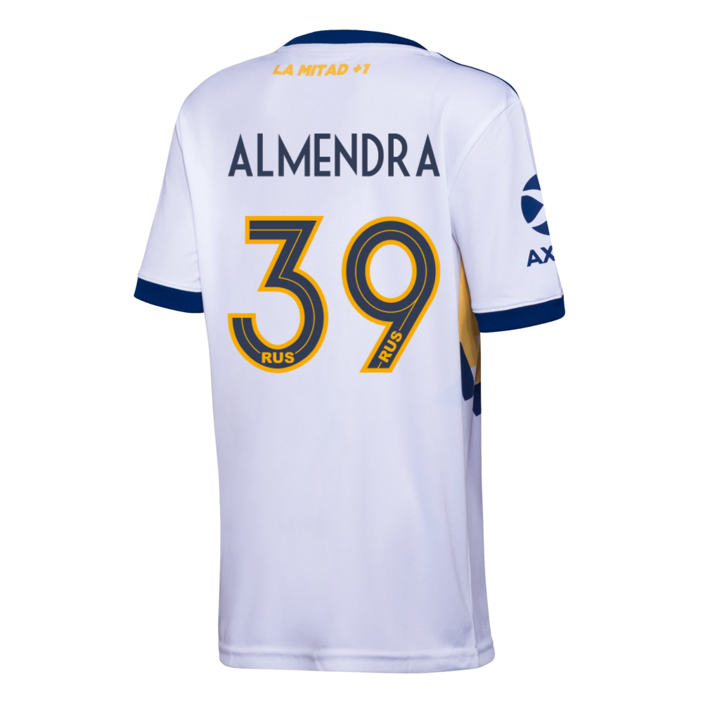Hombre Fútbol Camiseta Agustin Almendra #39 2ª Equipación Blanco 2020/21 La Camisa Chile