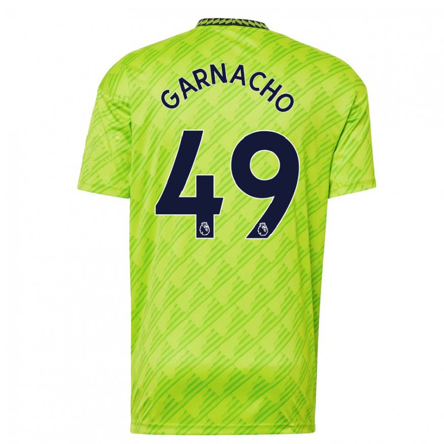Kandiny Hombre Camiseta Alejandro Garnacho #49 Verde Claro Equipación Tercera 2022/23 La Camisa Chile