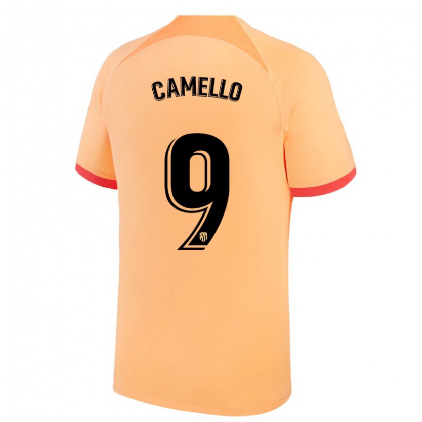 Kandiny Hombre Camiseta Sergio Camello #9 Naranja Claro Equipación Tercera 2022/23 La Camisa Chile
