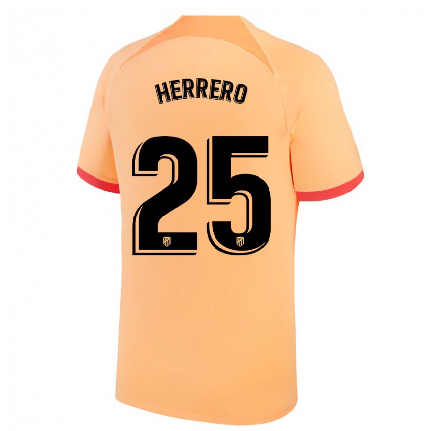 Kandiny Hombre Camiseta Alex Herrero #25 Naranja Claro Equipación Tercera 2022/23 La Camisa Chile