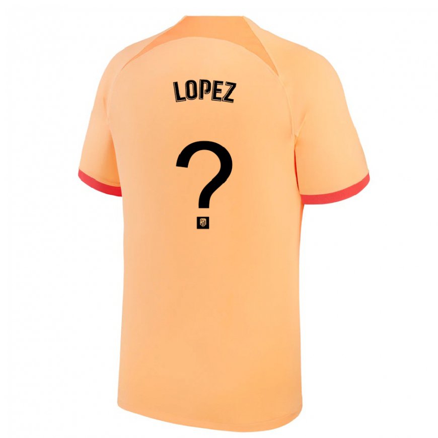 Kandiny Hombre Camiseta David Lopez #0 Naranja Claro Equipación Tercera 2022/23 La Camisa Chile