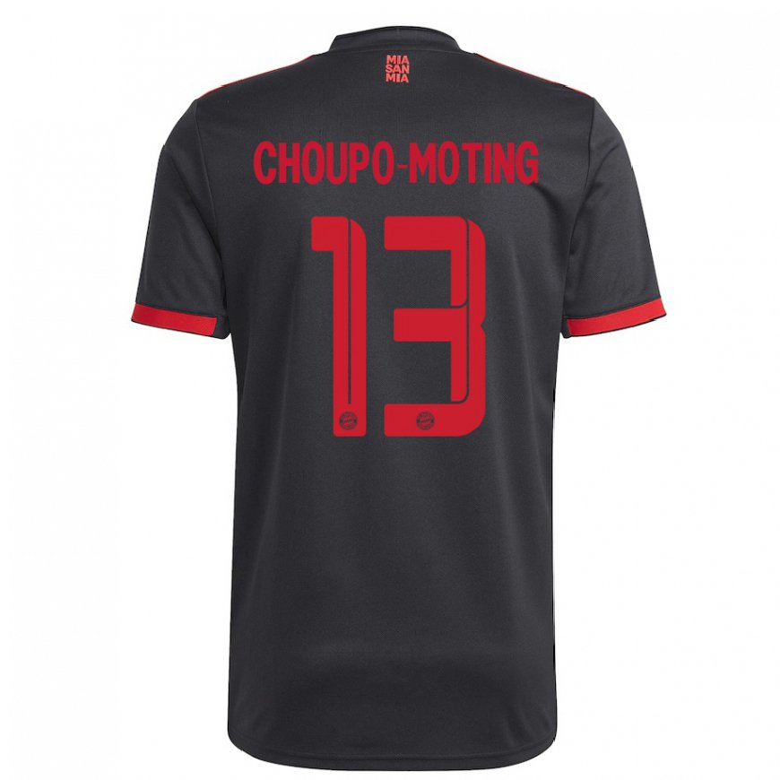 Kandiny Hombre Camiseta Eric Maxim Choupo-moting #13 Negro Y Rojo Equipación Tercera 2022/23 La Camisa Chile