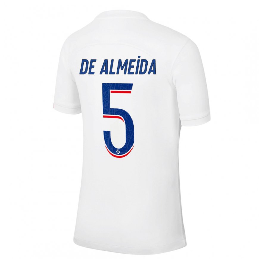 Kandiny Hombre Camiseta Elisa De Almeida #5 Azul Blanco Equipación Tercera 2022/23 La Camisa Chile