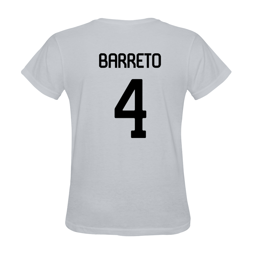 Hombre Mickael Barreto #4 Blanca Camiseta La Camisa Chile