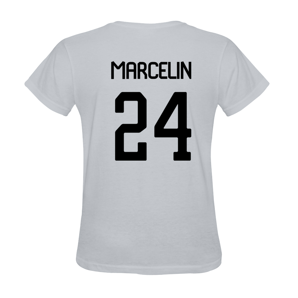 Hombre Jean Marcelin #24 Blanca Camiseta La Camisa Chile