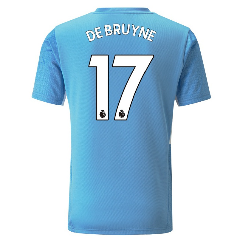 Mujer Fútbol Camiseta Kevin De Bruyne #17 Azul 1ª Equipación 2021/22 La Camisa Chile