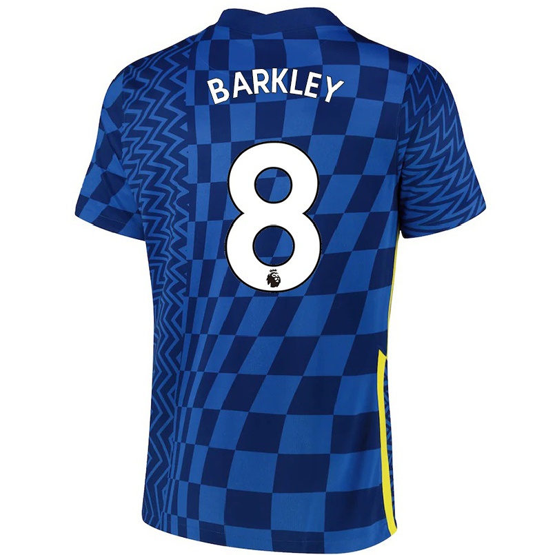Mujer Fútbol Camiseta Ross Barkley #8 Azul Oscuro 1ª Equipación 2021/22 La Camisa Chile