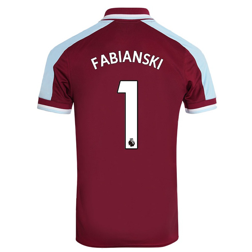 Mujer Fútbol Camiseta Lukasz Fabianski #1 Granate 1ª Equipación 2021/22 La Camisa Chile