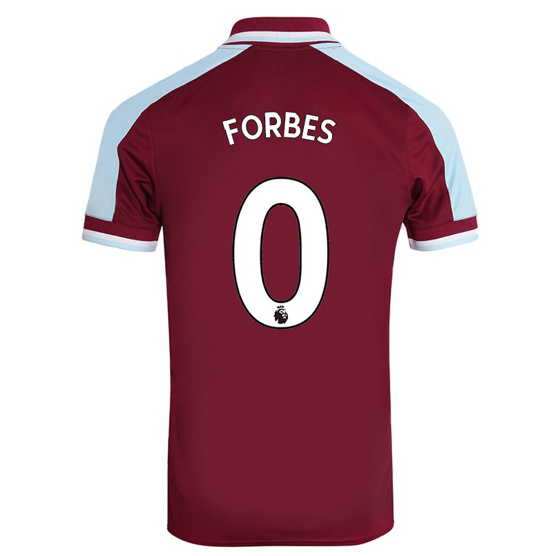 Mujer Fútbol Camiseta Michael Forbes #0 Granate 1ª Equipación 2021/22 La Camisa Chile