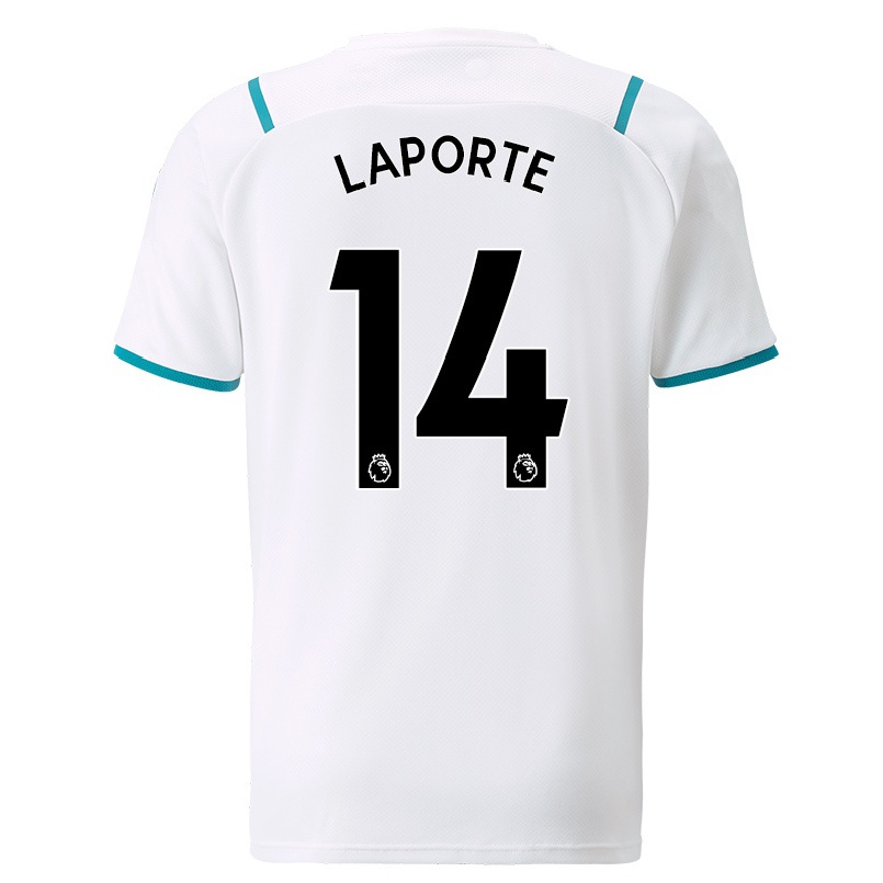Mujer Fútbol Camiseta Aymeric Laporte #14 Blanco 2ª Equipación 2021/22 La Camisa Chile
