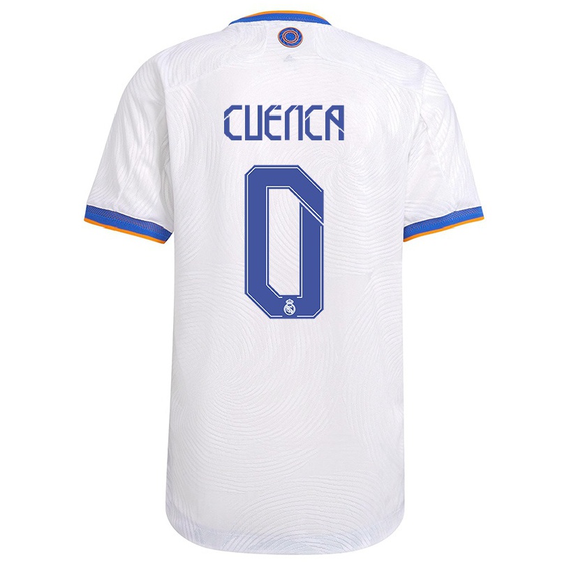 Mujer Fútbol Camiseta David Cuenca #0 Blanco 1ª Equipación 2021/22 La Camisa Chile
