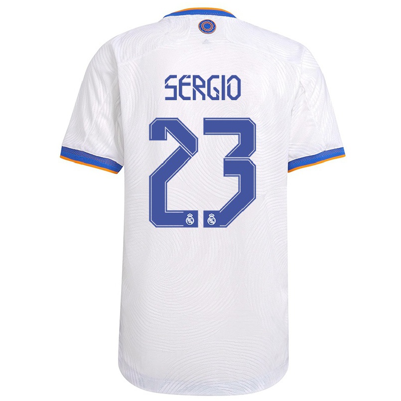 Mujer Fútbol Camiseta Llull Sergio #23 Blanco 1ª Equipación 2021/22 La Camisa Chile