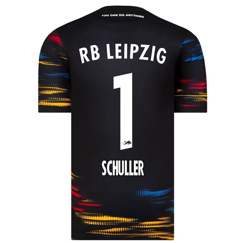 Mujer Fútbol Camiseta Gina Schuller #1 Negro Amarillo 2ª Equipación 2021/22 La Camisa Chile