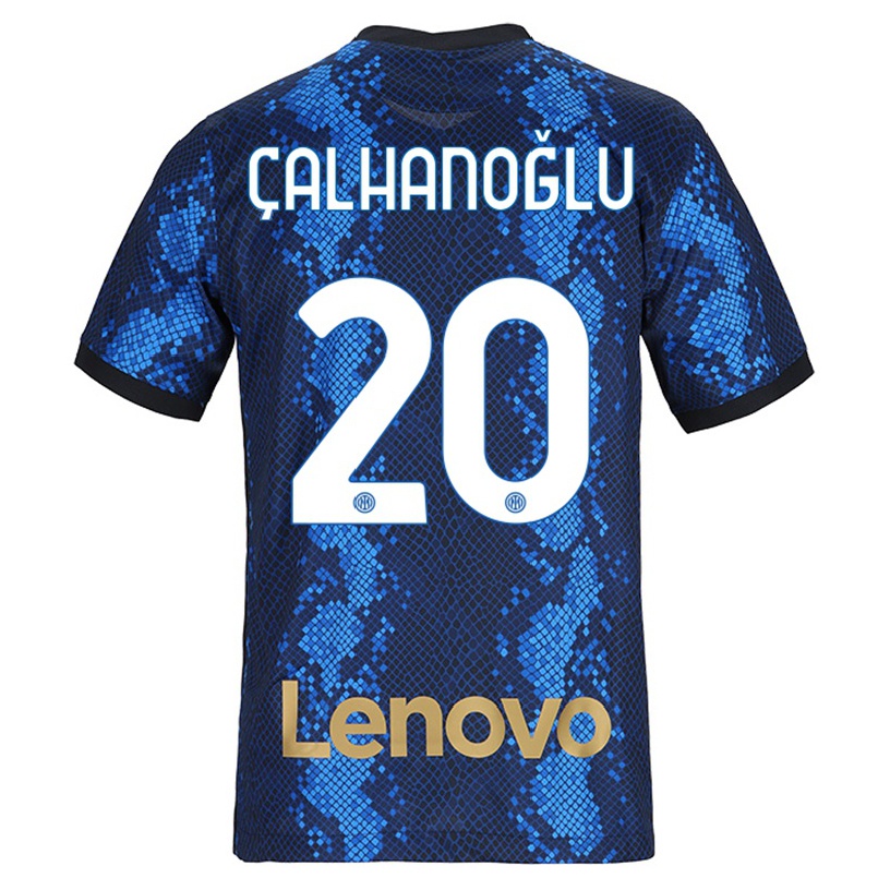 Mujer Fútbol Camiseta Hakan Calhanoglu #20 Azul Oscuro 1ª Equipación 2021/22 La Camisa Chile