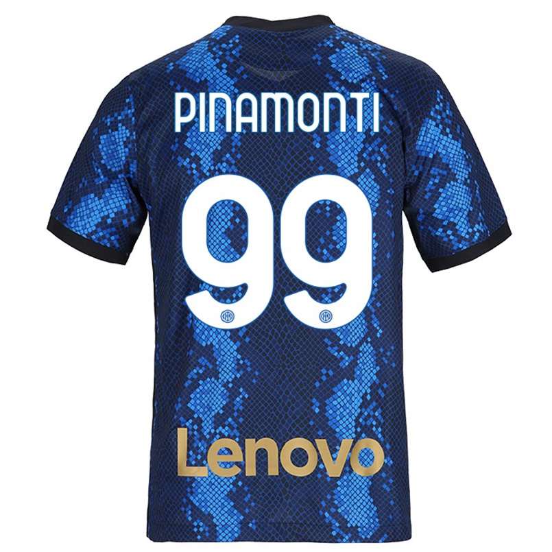 Mujer Fútbol Camiseta Andrea Pinamonti #99 Azul Oscuro 1ª Equipación 2021/22 La Camisa Chile