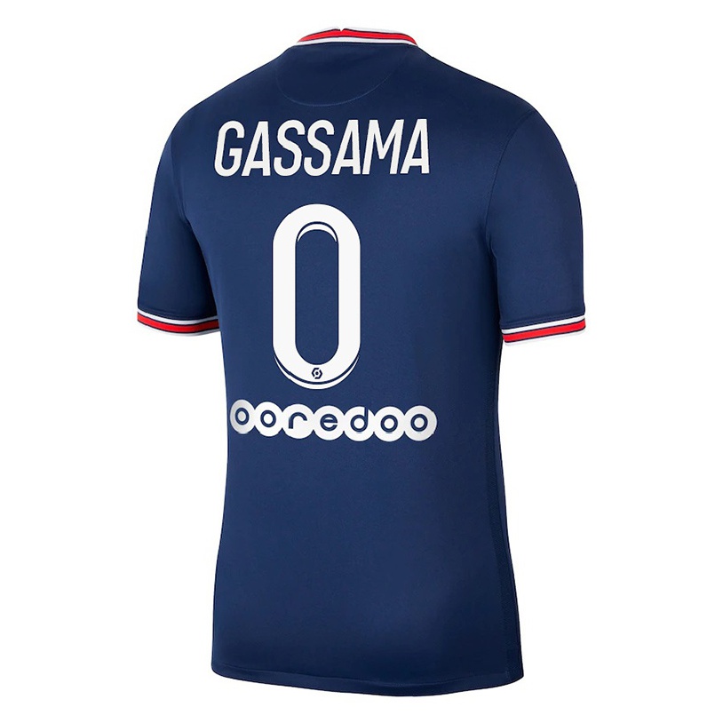 Mujer Fútbol Camiseta Djeidi Gassama #0 Azul Oscuro 1ª Equipación 2021/22 La Camisa Chile